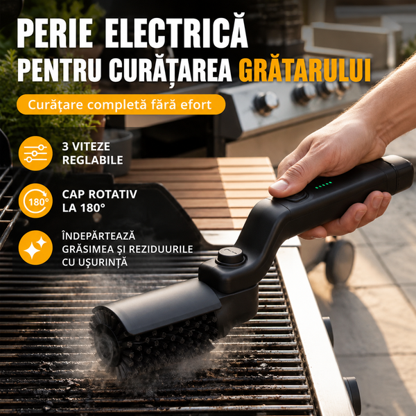 Perie electrica pentru gratar