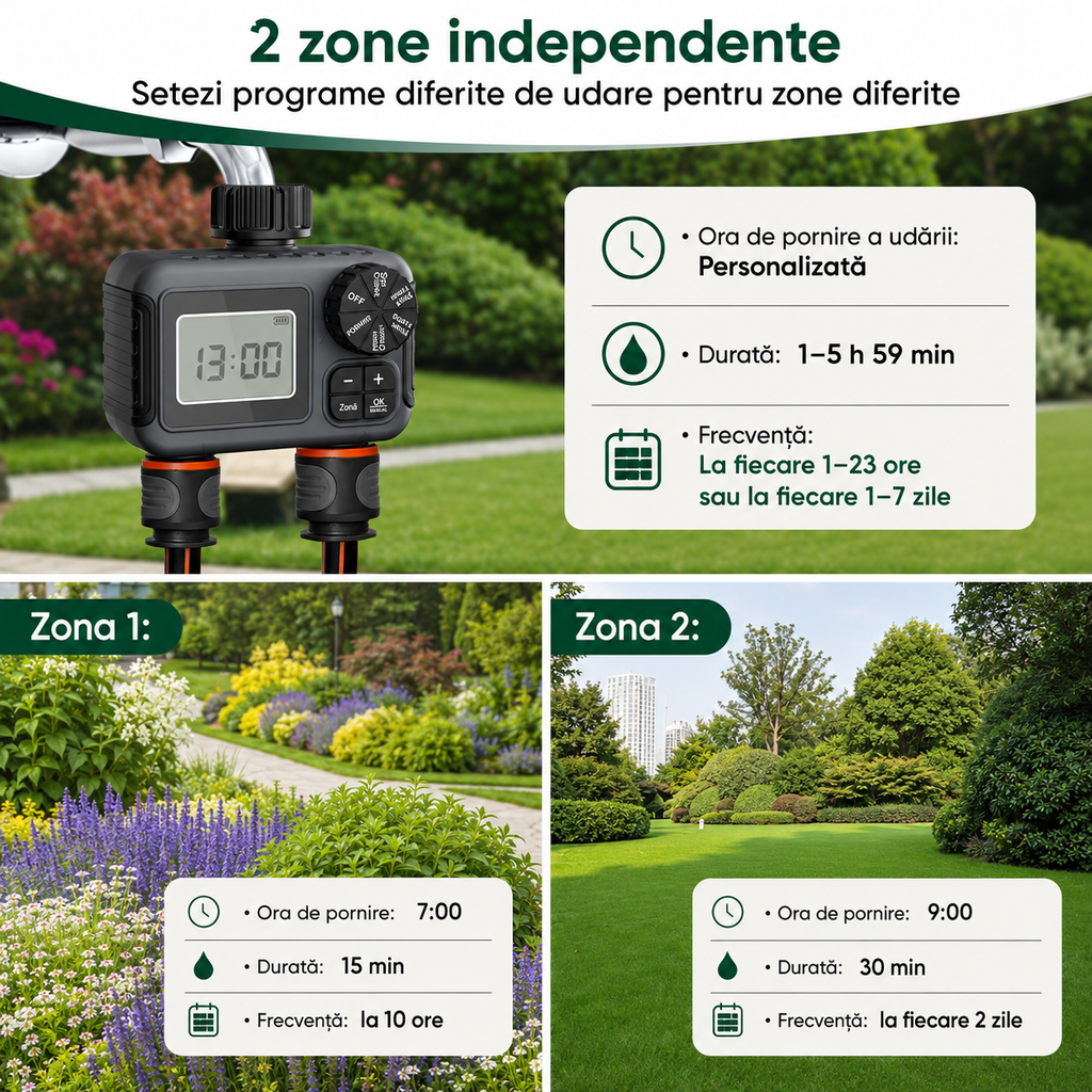 Programator pentru Irigare 2 Zone